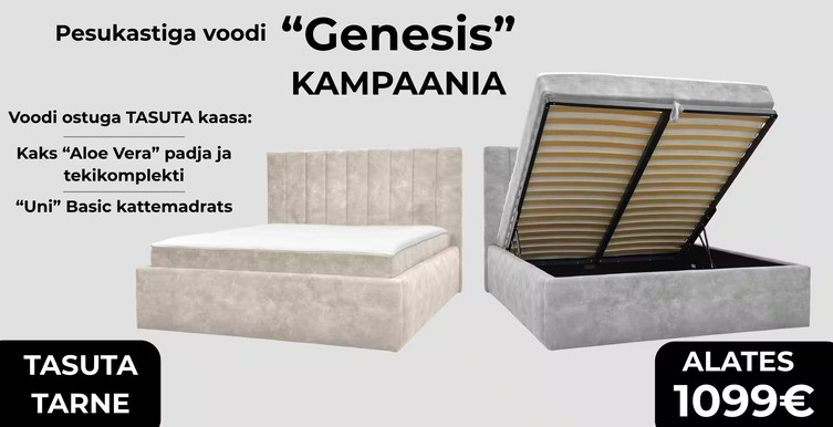 Pesukastiga voodi kampaania